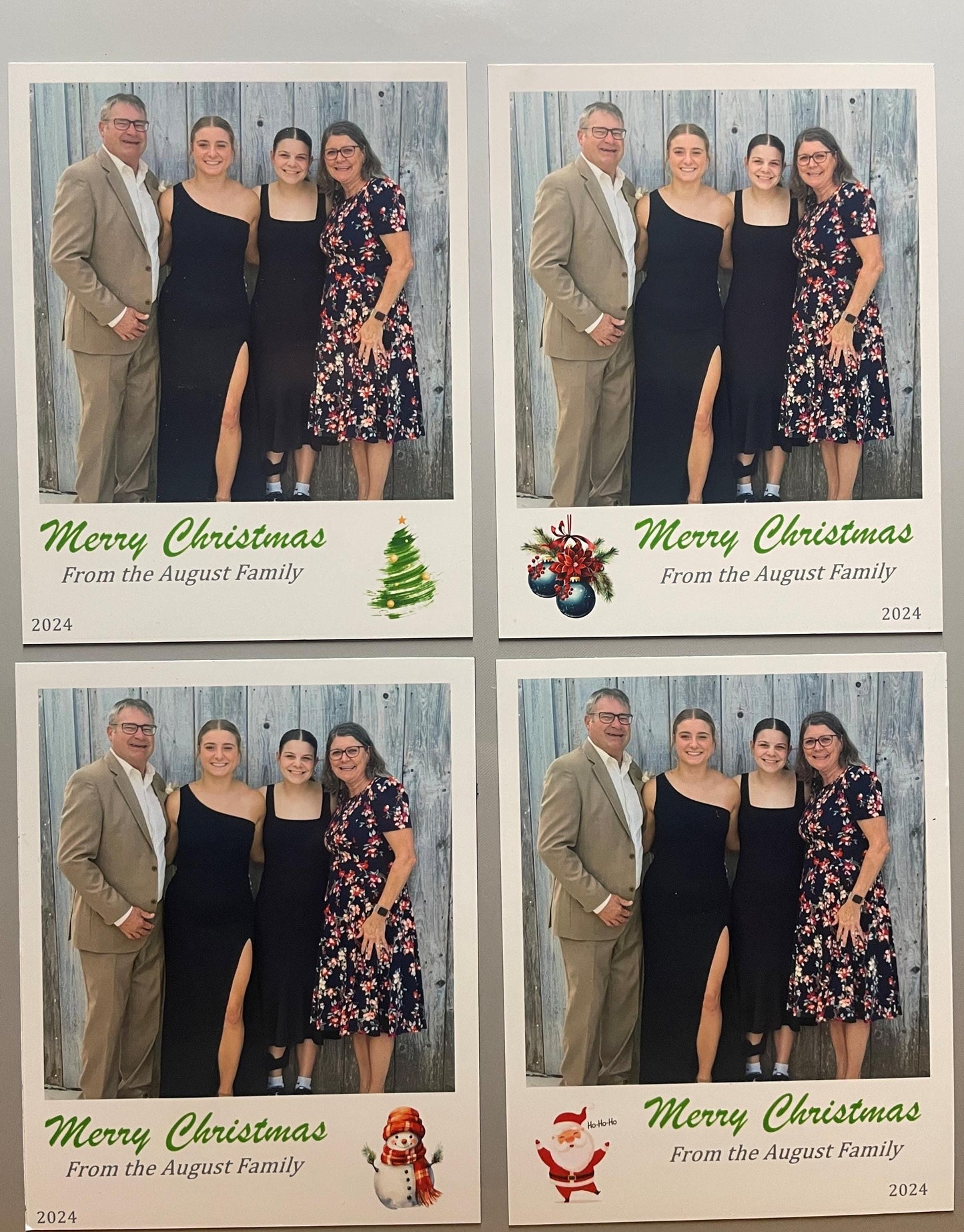 Christmas Card Photo Magnets