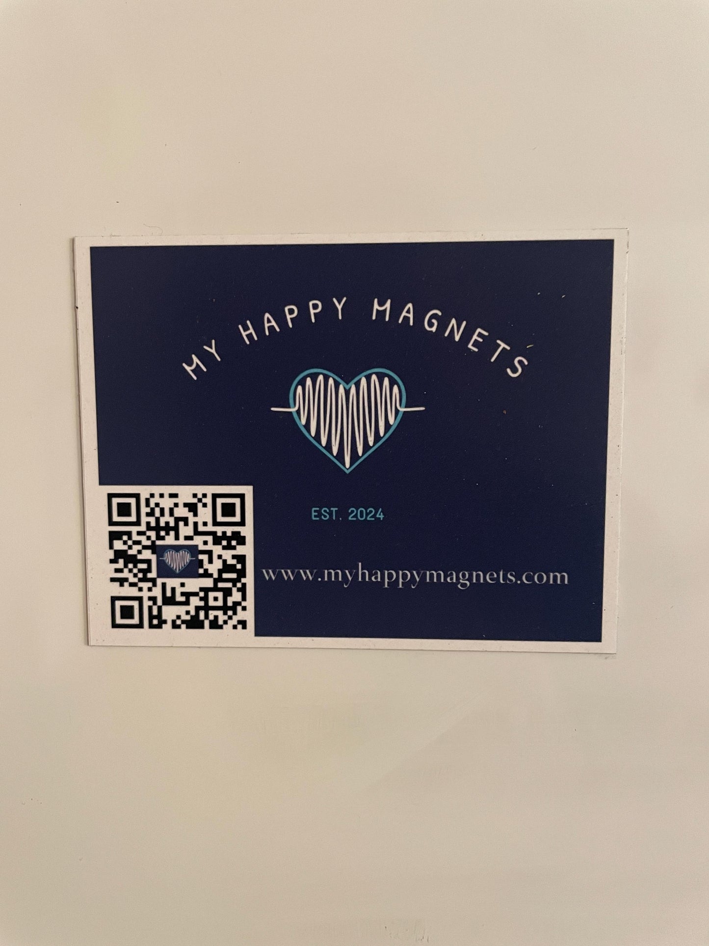 Business Logo and QR Photo Magnet